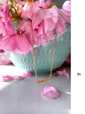 New 14 k gold filled tube with solid sterling silverchain bracelet